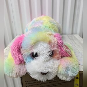 Ty yodels Pastel Plush Dog with Pink and Yellow